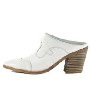 Free People Silent D Mopat Western Mule Size 9 Us / EU 39 LEATHER  NWT